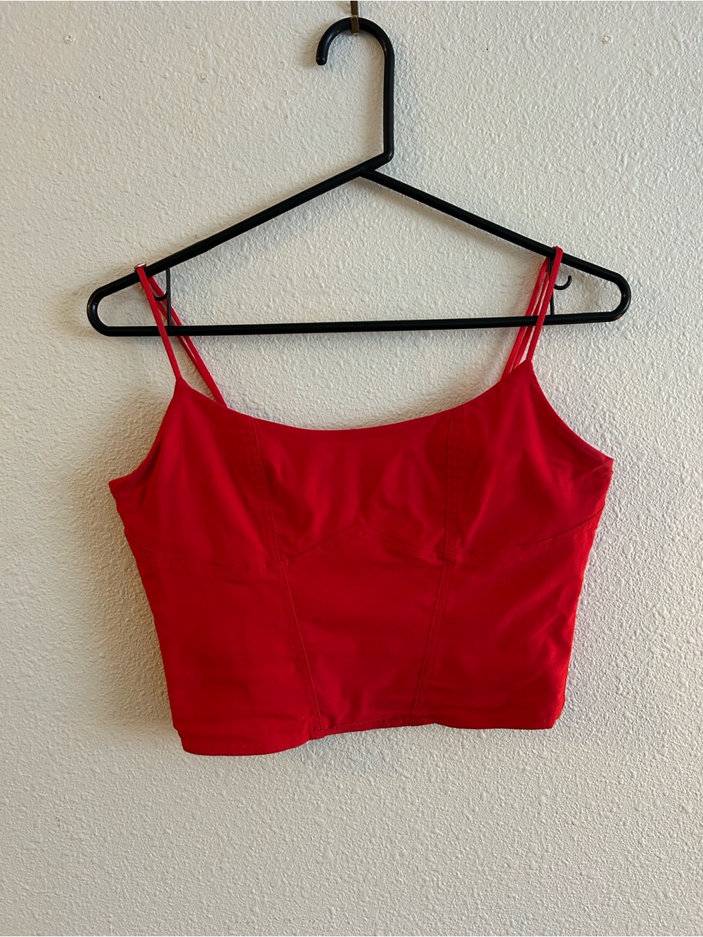 Princess Polly Red Spaghetti-Strap Crop Cami